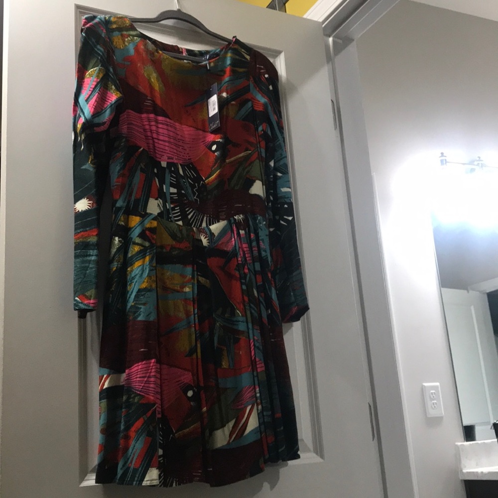 Multi color abstract dress